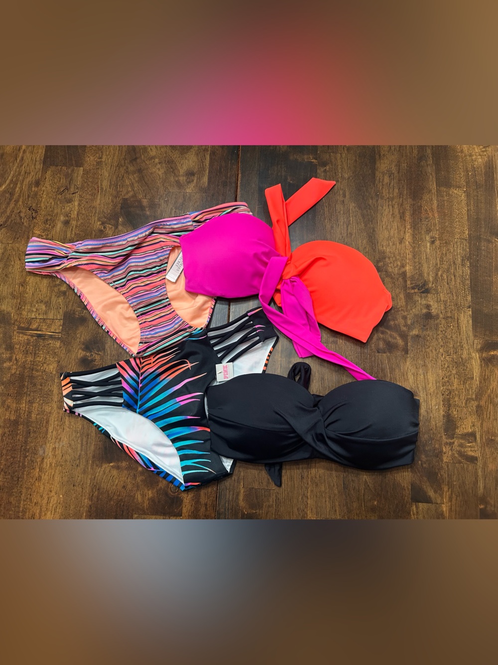 Victoria’s Secret Pink Size Small Women’s Bikinis, Padded Tops